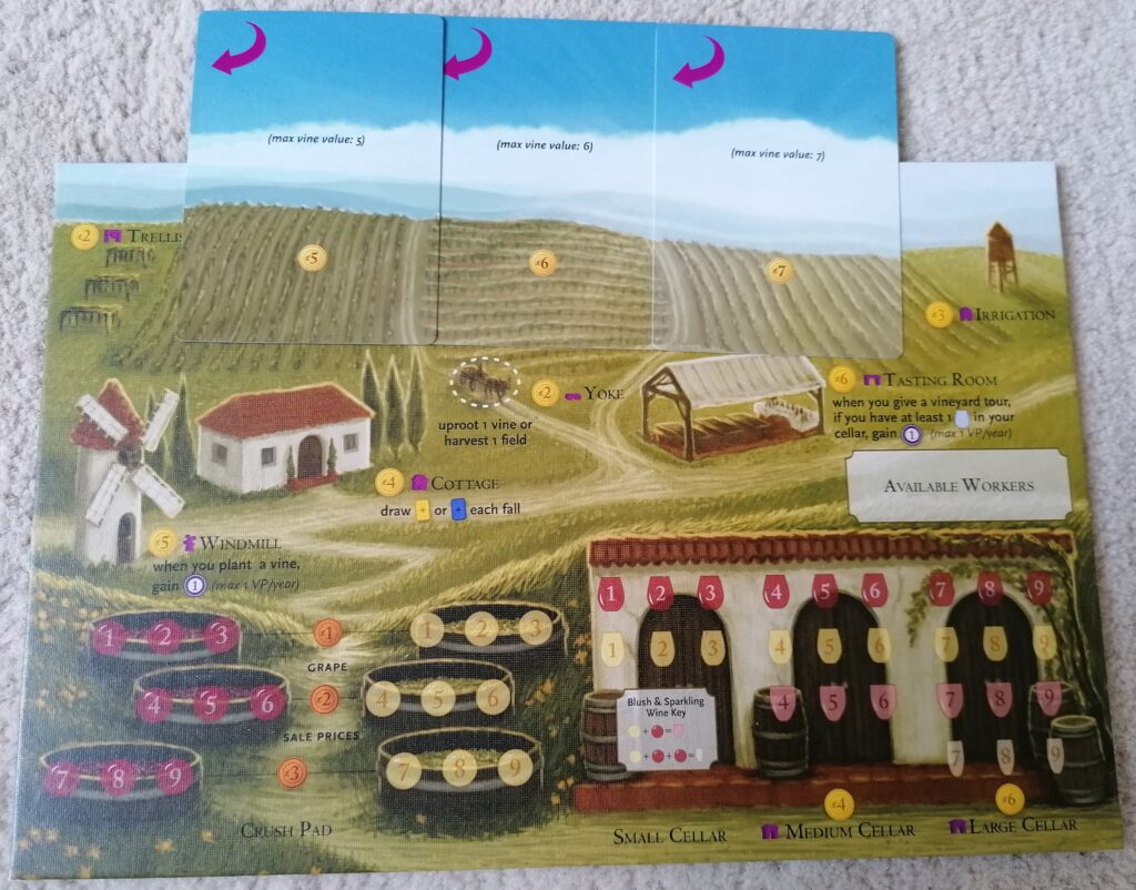 Viticulture review image of game set up