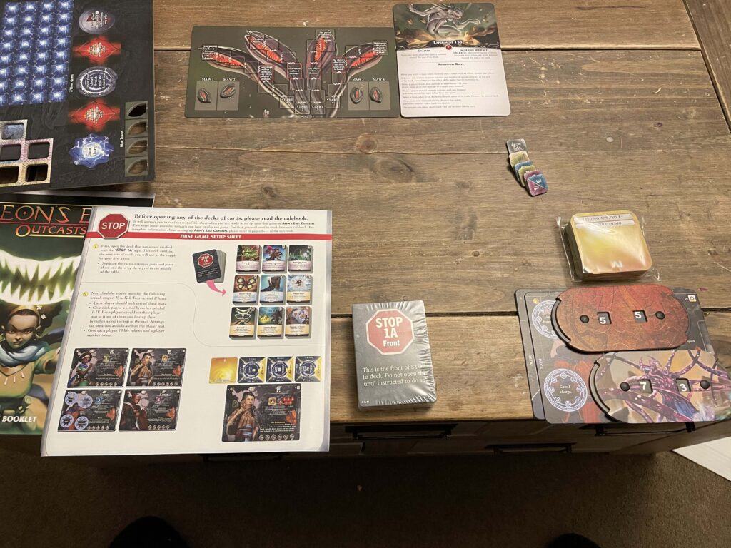 Unboxing and setting up Aeons End Outcasts