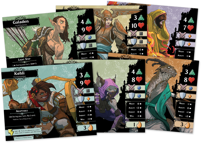 Descent Character sheets Legends of the Dark