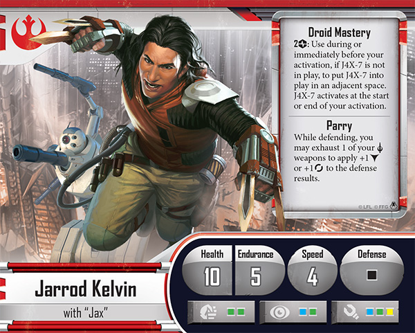 Jarrod Kelvin hero from Star Wars Imperial Assault Heart of the Empire