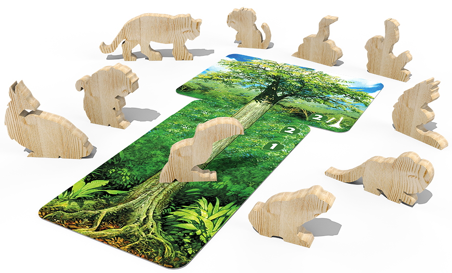 Canopy Deluxe Edition has wooden meeples