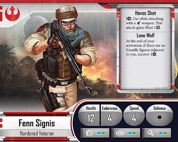 Fenn Signis Hero Card from Imperial Assault