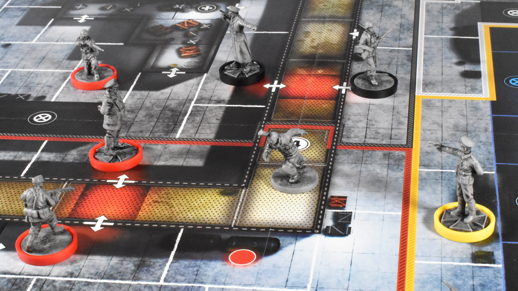 Sniper Elite Board Game Official image of the Submarine pen with the sniper escaping