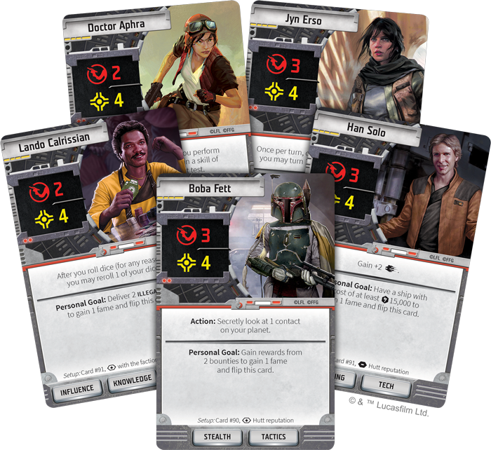 The Outer Rim Character Sheets