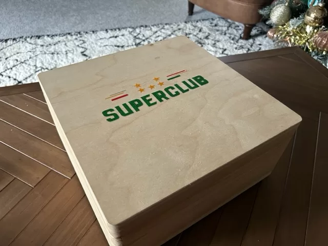 Superclub Storage Solution in a wooden box